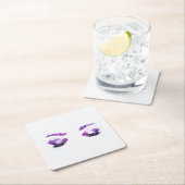 Glamour Lila Eyes & Brows Wasserfarbe Rechteckiger Pappuntersetzer (Vor Ort)