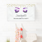 Glamour Lila Eyes Watercolor Bachelorette Banner (Insitu)