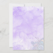 Glamour Lila Glitzer Dinner Party Einladung (Rückseite)