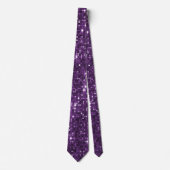 Glamour Lila Glitzer Sparkling Neck Tie Krawatte (Vorderseite)