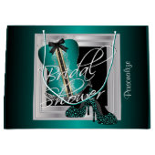 Glamour Lingerie Brautparty | AQUAMARIN Große Geschenktüte (Vorderseite)