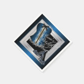 Glamour Lingerie Brautparty | Blau Serviette (Ecke)