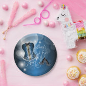 Glamour Lingerie Junggeselinnen-Abschied | Blau Pappteller (Party)