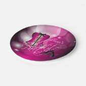 Glamour Lingerie Junggeselinnen-Abschied | Heiß ro Pappteller (Schrägansicht)