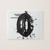 Glamour-Lippen-Abbildung in Schwarzweiß Puzzle (Horizontal)