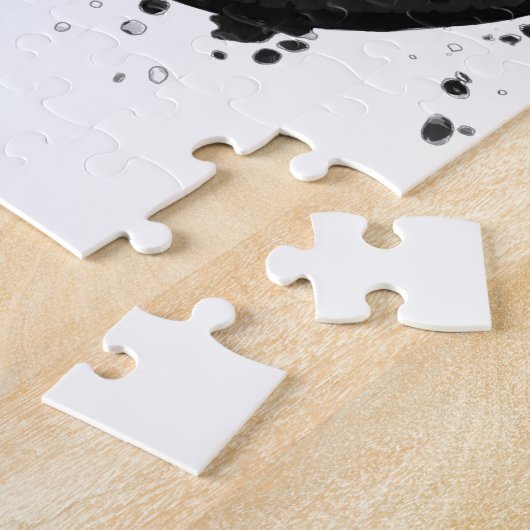 Glamour-Lippen-Abbildung in Schwarzweiß Puzzle (Seite)