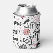 Glamour Lips: Mode nahtlos Muster. Dosenkühler (Kanne Vorderseite)