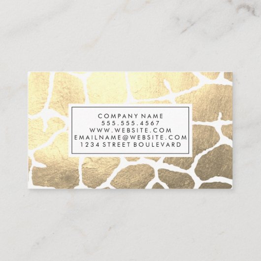 Glamour Luxe Pattern Visitenkarte (Rückseite)