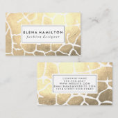 Glamour Luxe Pattern Visitenkarte (Vorne/Hinten)