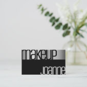 Glamour Luxus Silver Elegant Salon Visitenkarte (Stehend Vorderseite)