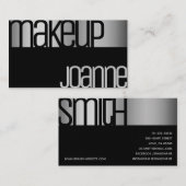 Glamour Luxus Silver Elegant Salon Visitenkarte (Vorne/Hinten)