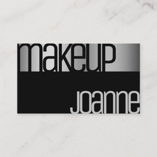 Glamour Luxus Silver Elegant Salon Visitenkarte (Vorderseite)