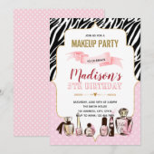 Glamour macht Geburtstagsfeier Einladung (Vorne/Hinten)