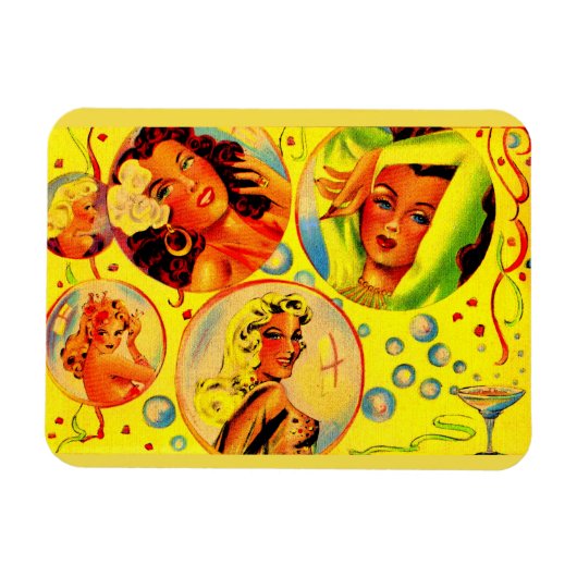 Glamour-Mädchen der 40er Jahre Magnet (Horizontal)