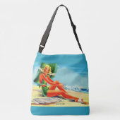 Glamour-Mädchen der 40er Jahre Tragetaschen Mit Langen Trägern (Rückseite)