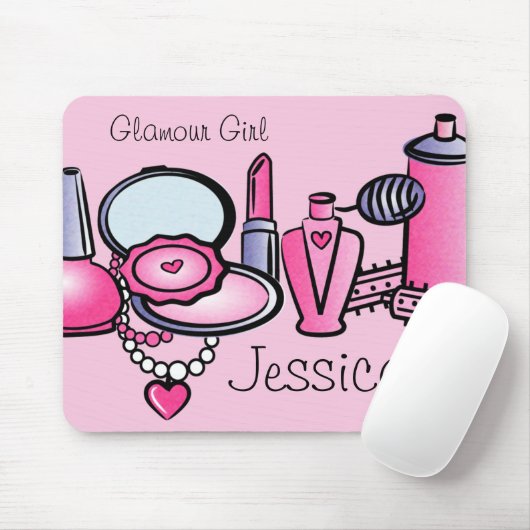 Glamour-Mädchen-Geburtstag Mousepad (Mit Mouse)