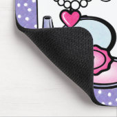 Glamour-Mädchen-Geburtstag (Palladium) Mousepad (Ecke)