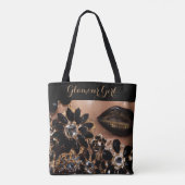 Glamour-Mädchen-Lippenstift u. Blumenjuwelen Tasche (Rückseite)