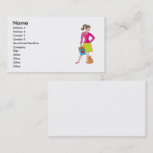 Glamour-Mädchen Visitenkarte (Vorne/Hinten)