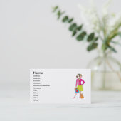 Glamour-Mädchen Visitenkarte (Stehend Vorderseite)