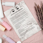 Glamour marmoriertes EYELASH EXTENSION CONSENT FOR Flyer
