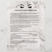 Glamour marmoriertes EYELASH EXTENSION CONSENT FOR Flyer (Vorne)