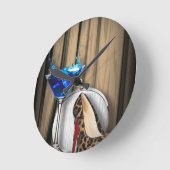 Glamour Martini Cocktail Party Giro stilletos Runde Wanduhr (Winkel)