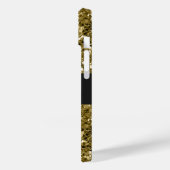 Glamour Mit Monogramm Sparkle Metallic Gold Case-Mate iPhone Hülle (Rückseite / Links)