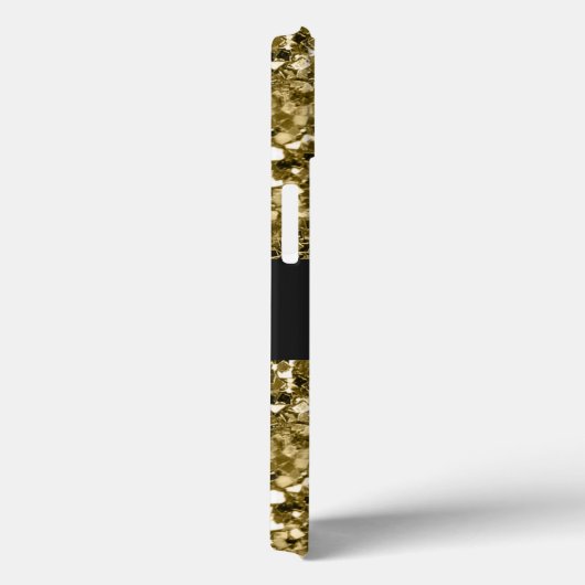 Glamour Mit Monogramm Sparkle Metallic Gold Case-Mate iPhone Hülle (Rückseite / Rechts)