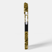 Glamour Mit Monogramm Sparkle Metallic Gold Case-Mate iPhone Hülle (Rückseite / Links)