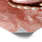 Glamour Mode Luxus Girl-Kaffee-Foto Poster (Ecke)