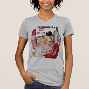 Glamour-Mode, Make-up-Essentials T-Shirt für sie
