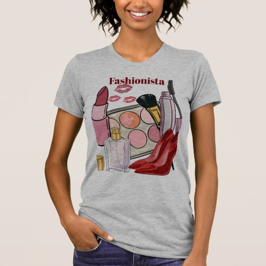 Glamour-Mode, Make-up-Essentials T-Shirt für sie (Vorderseite)