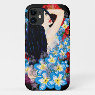 Glamour Model in Poppy Blume bed, ART by LeahG Case-Mate iPhone Hülle