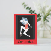 Glamour Model Posing Thunder_Cove Postkarte (Stehend Vorderseite)