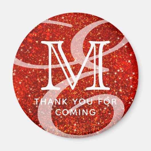 Glamour Modern Double Monogram Vielen Dank Magnet (Vorne)
