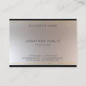 Glamour Modern Monogram Gold Silver Template Visitenkarte (Rückseite)