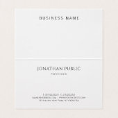 Glamour Moderne elegante Imitate Gold Template Pre Visitenkarten (Innenseite Aufgefaltet)