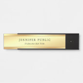 Glamour Modernes Gold Look Template ausgefeilt Türschild (Vorderseite )