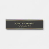 Glamour-modernes Schwarzes und Türschild (Vorderseite )