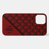 Glamour Monogram Red Quilt Pattern Print Case-Mate iPhone Hülle (Rückseite (Horizontal))