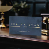 Glamour Navy Blue Gold Beruflich Visitenkarte