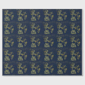 Glamour Navy Gold zum 30. Geburtstag Geschenkpapier (Flach)