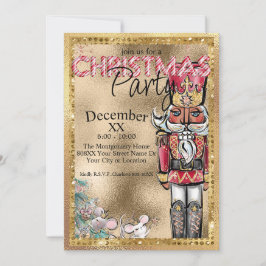 Glamour Nutcracker Weihnachts-Party Einladung