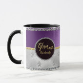 Glamour Oma Glam-ma Lila Gold Silver Names Tasse (Links)
