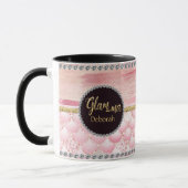 Glamour Oma Glam ma Pink Glitzer Muschel Tasse (Links)