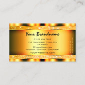 Glamour Orange Sparkle Glitzer Stars Stilvoll Visitenkarte (Rückseite)