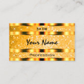 Glamour Orange Sparkle Glitzer Stars Stilvoll Visitenkarte (Vorderseite)