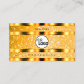 Glamour Orange Sparkle Glitzer Stars und Logos Visitenkarte (Vorderseite)