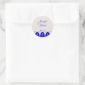 Glamour Orient in Blue Eggshell Umschlag Aufkleber (Tasche)